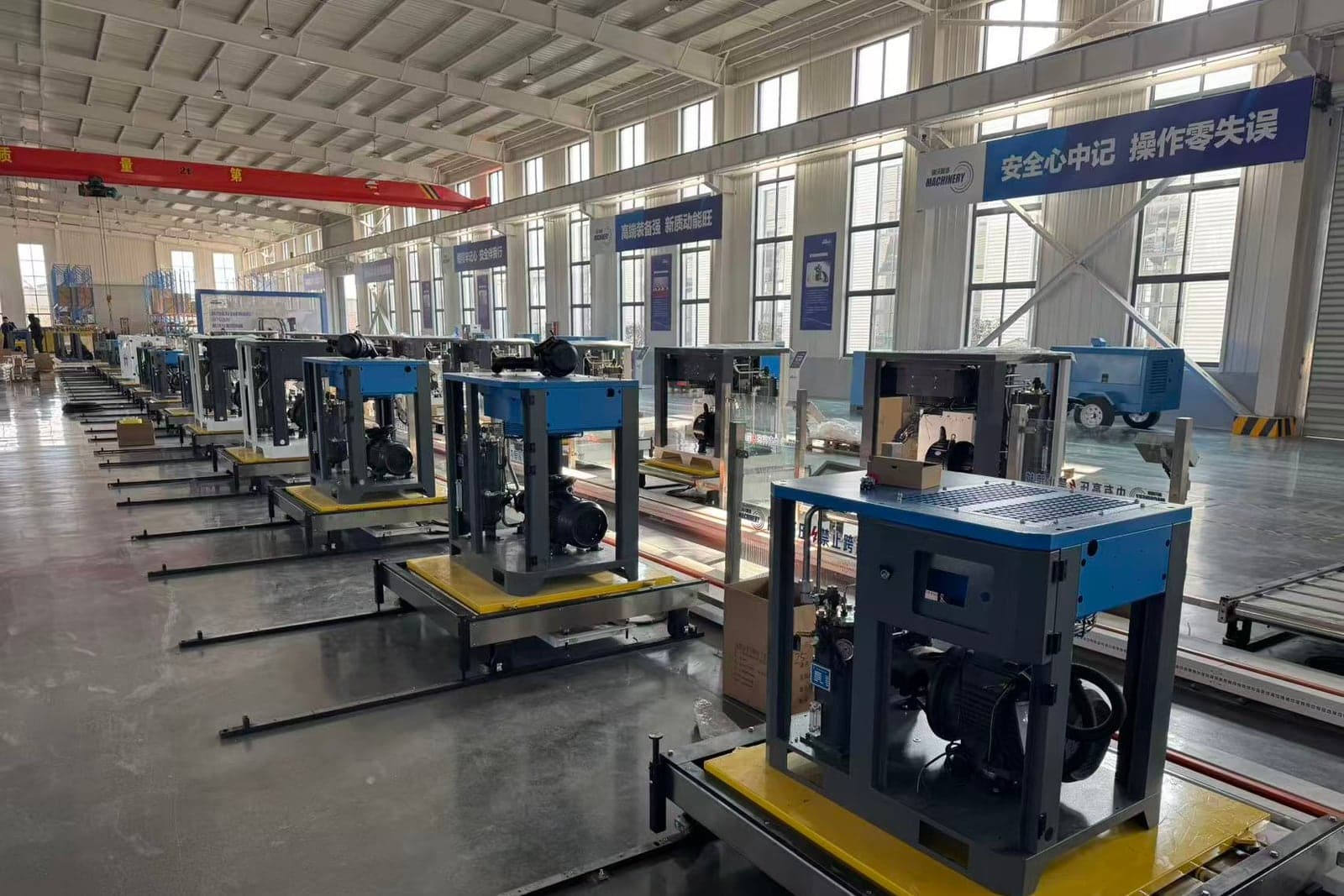 screw air compressor automated production line
